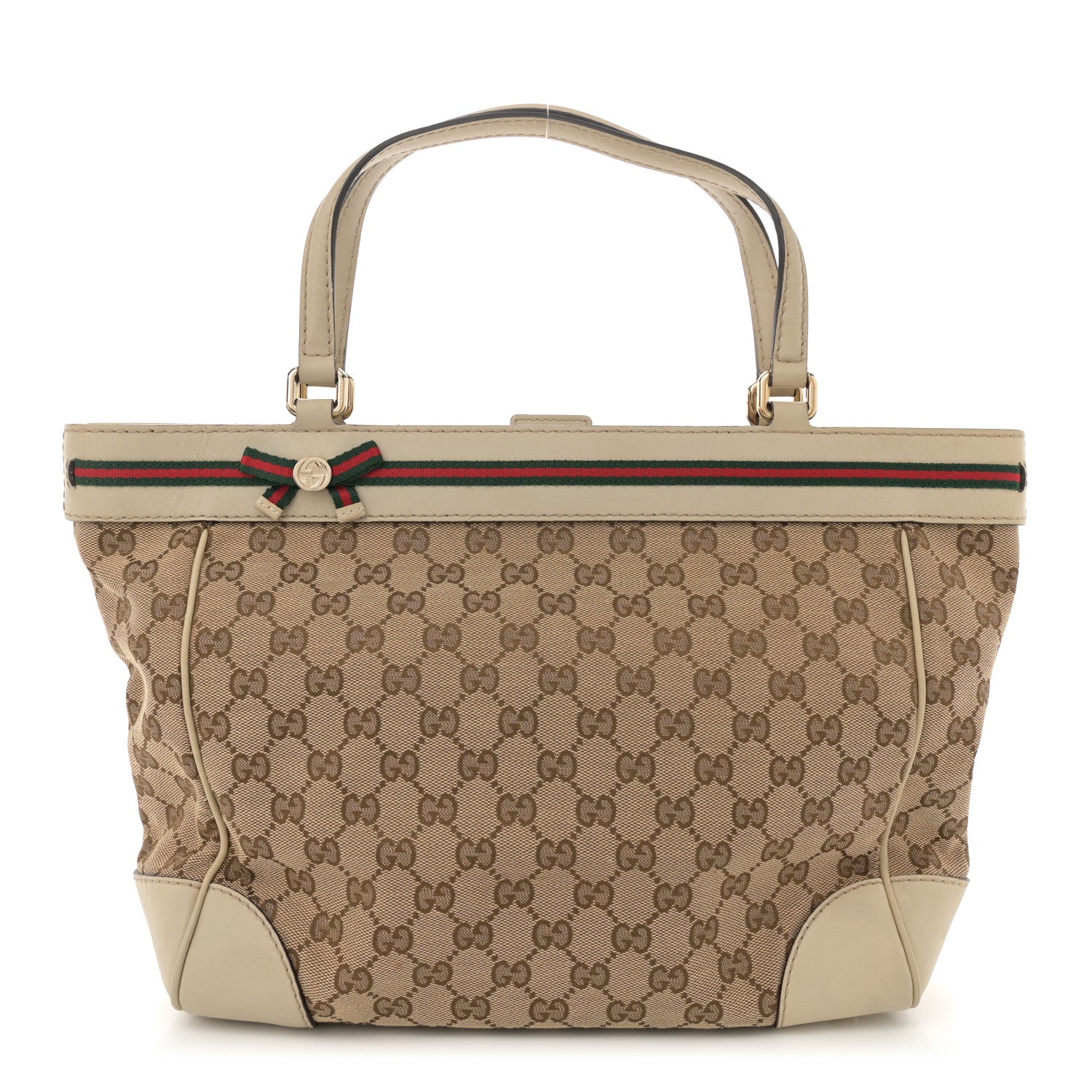 Monogram Web Medium Mayfair Tote Off White
