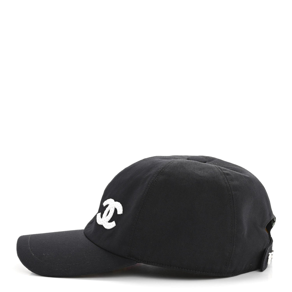 Cotton Sequin CC Cap Hat Black