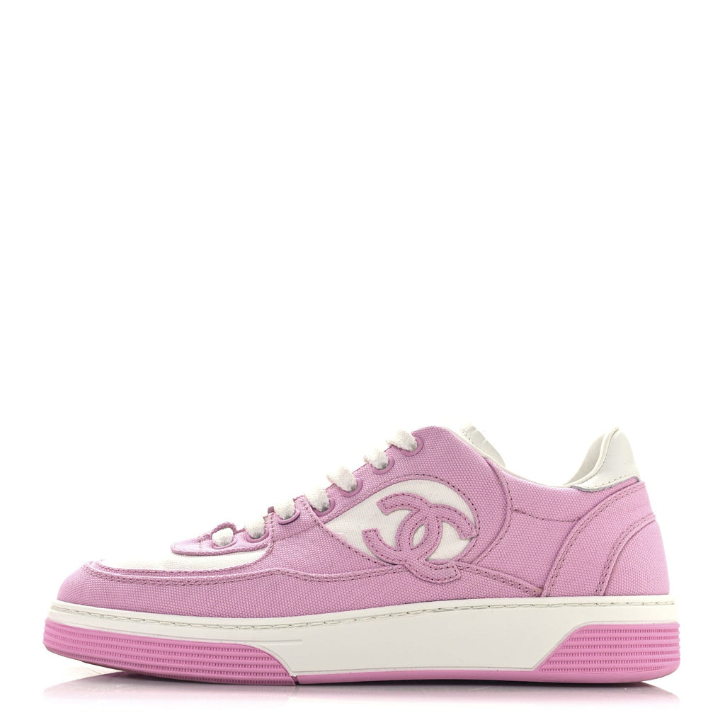 Cotton Sneakers 36.5 Pink White