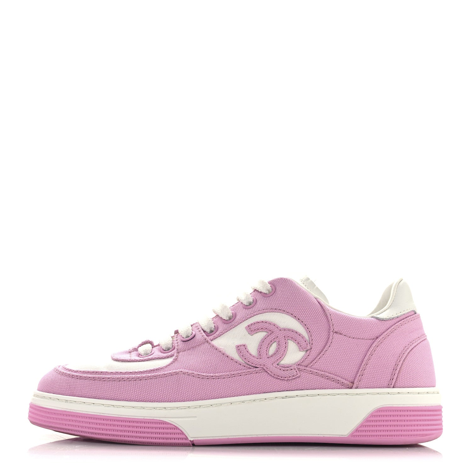 Cotton Sneakers 36.5 Pink White
