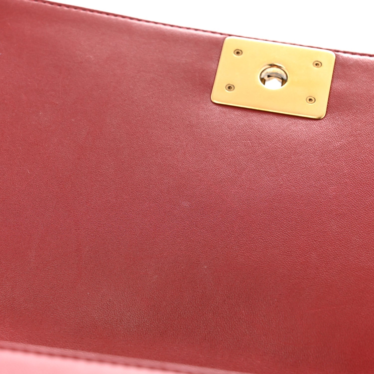 Lambskin Quilted New Medium Boy Flap Dark Red