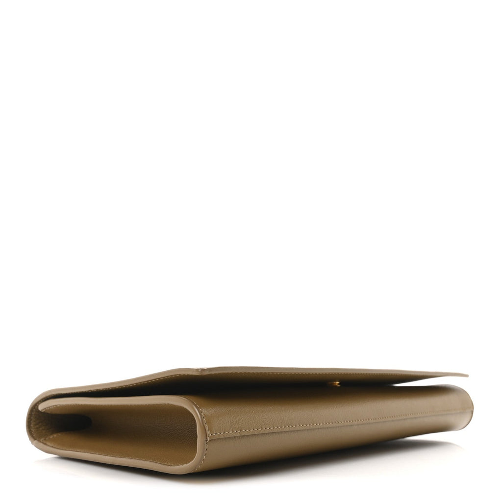 Calfskin Monogram Large Belle De Jour Clutch Beige
