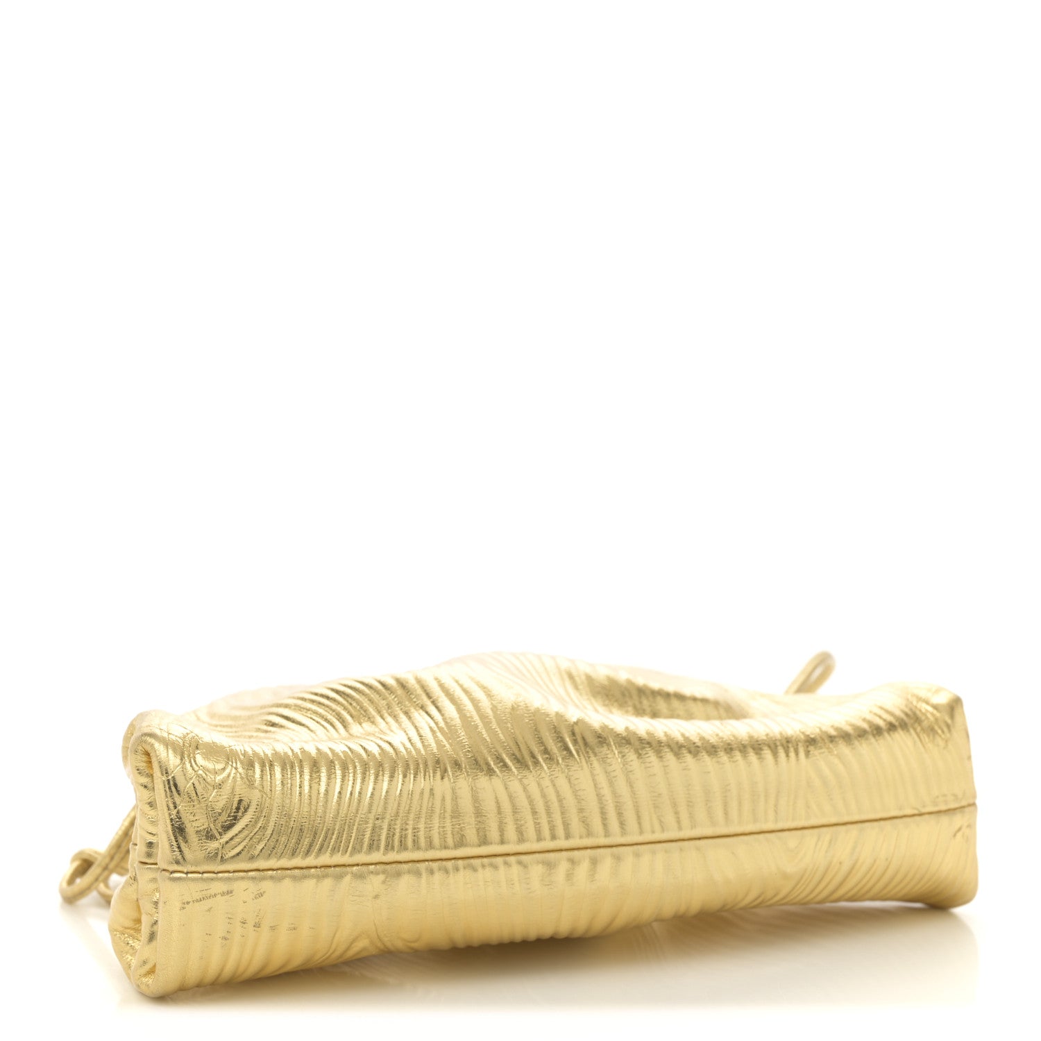 Metallic Bark Calfskin The Mini Pouch Gold