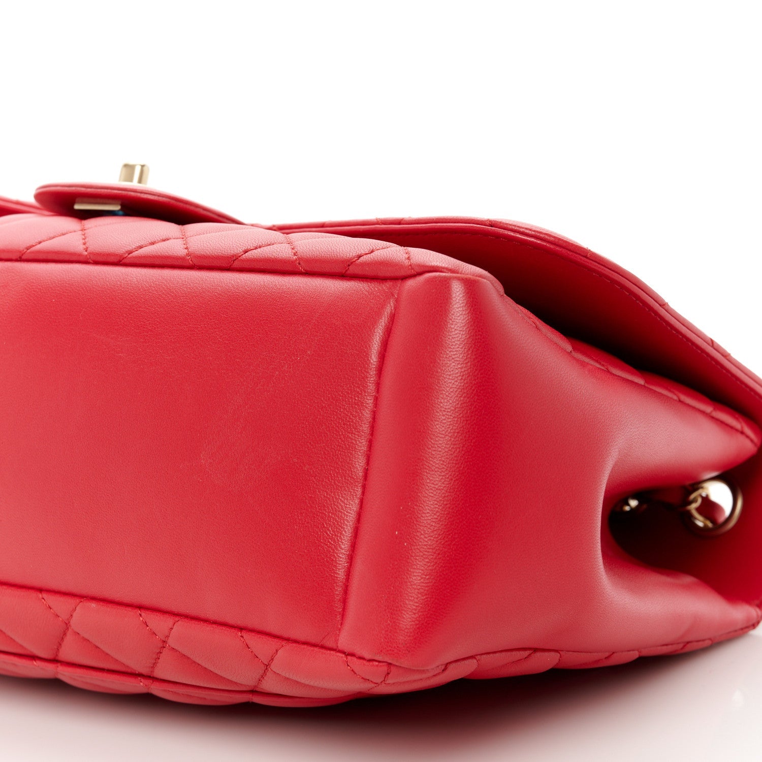 Lambskin Quilted Jumbo Mademoiselle Chic Flap Fuchsia