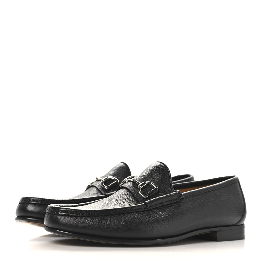 Road Calfskin Mens Horsebit Loafers 8.5 Black