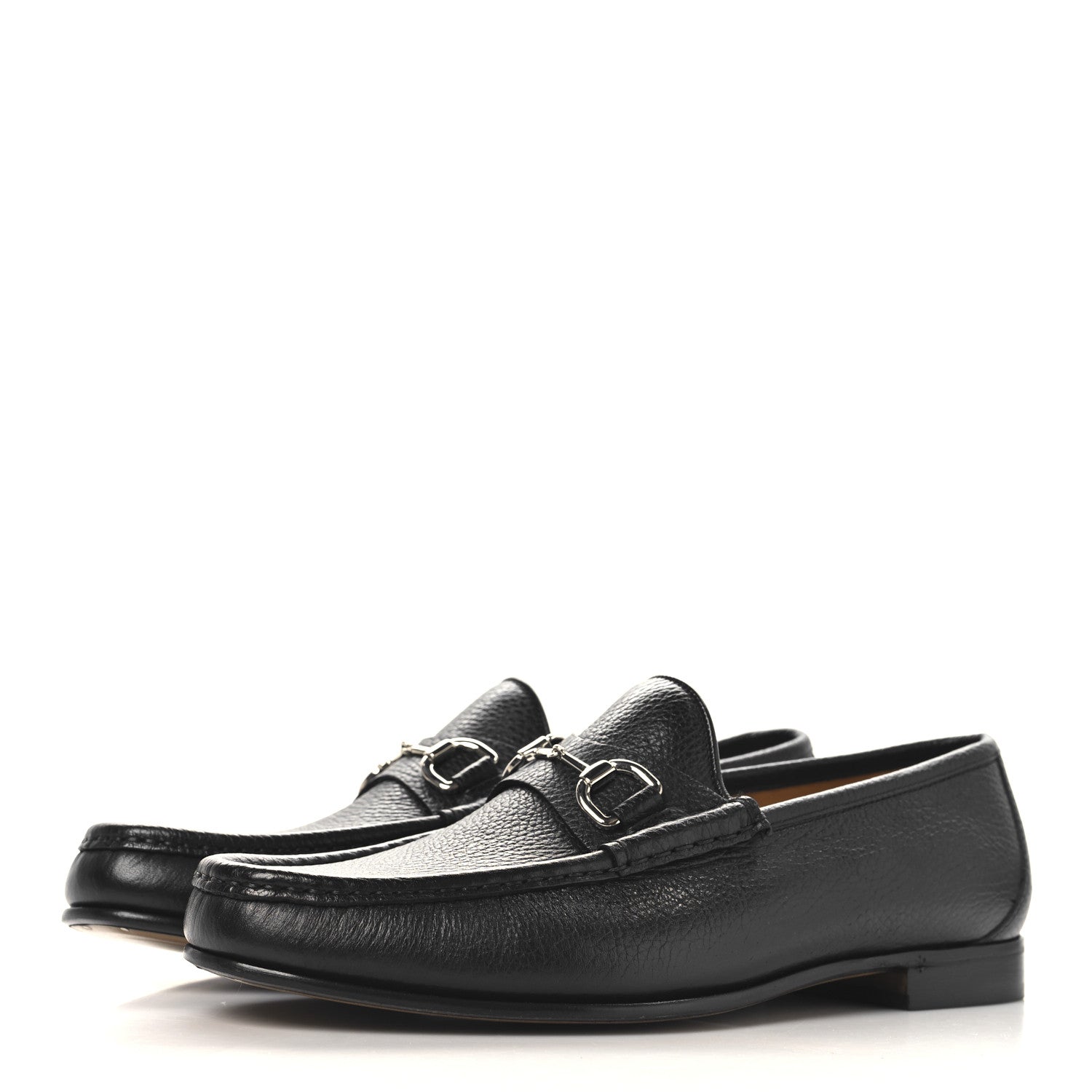 Road Calfskin Mens Horsebit Loafers 8.5 Black