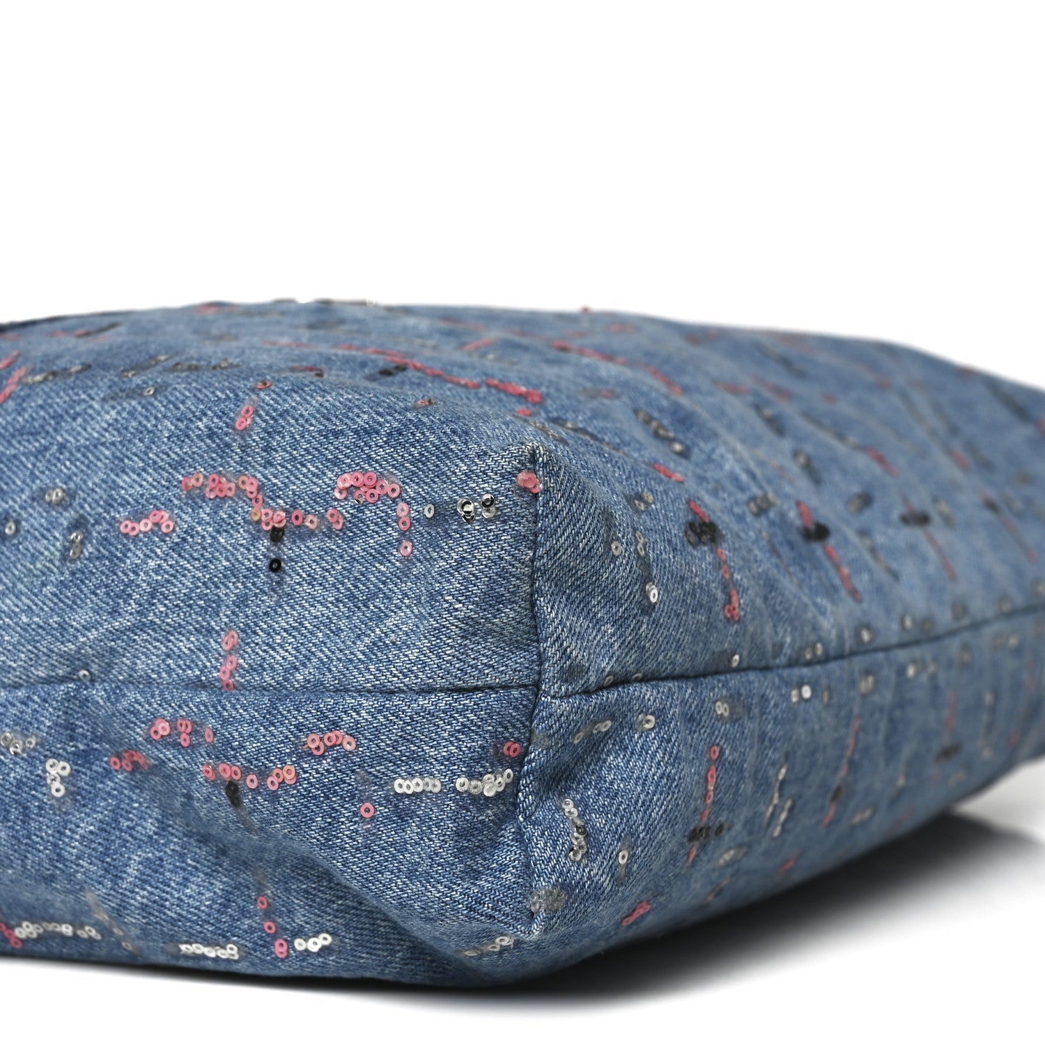 Denim Sequin Chanel 22 Blue