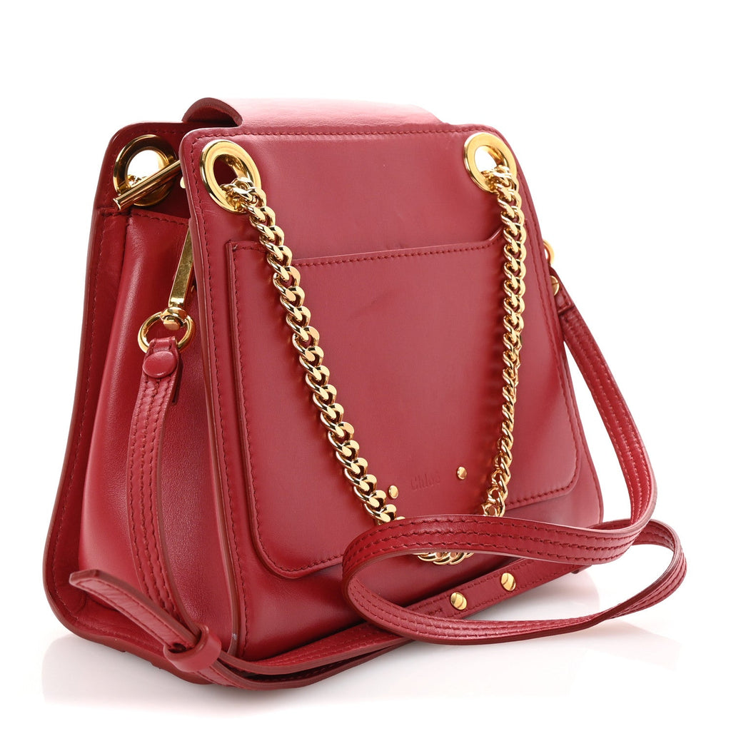 Shiny Calfskin Mini Annie Shoulder Bag Dreamy Red