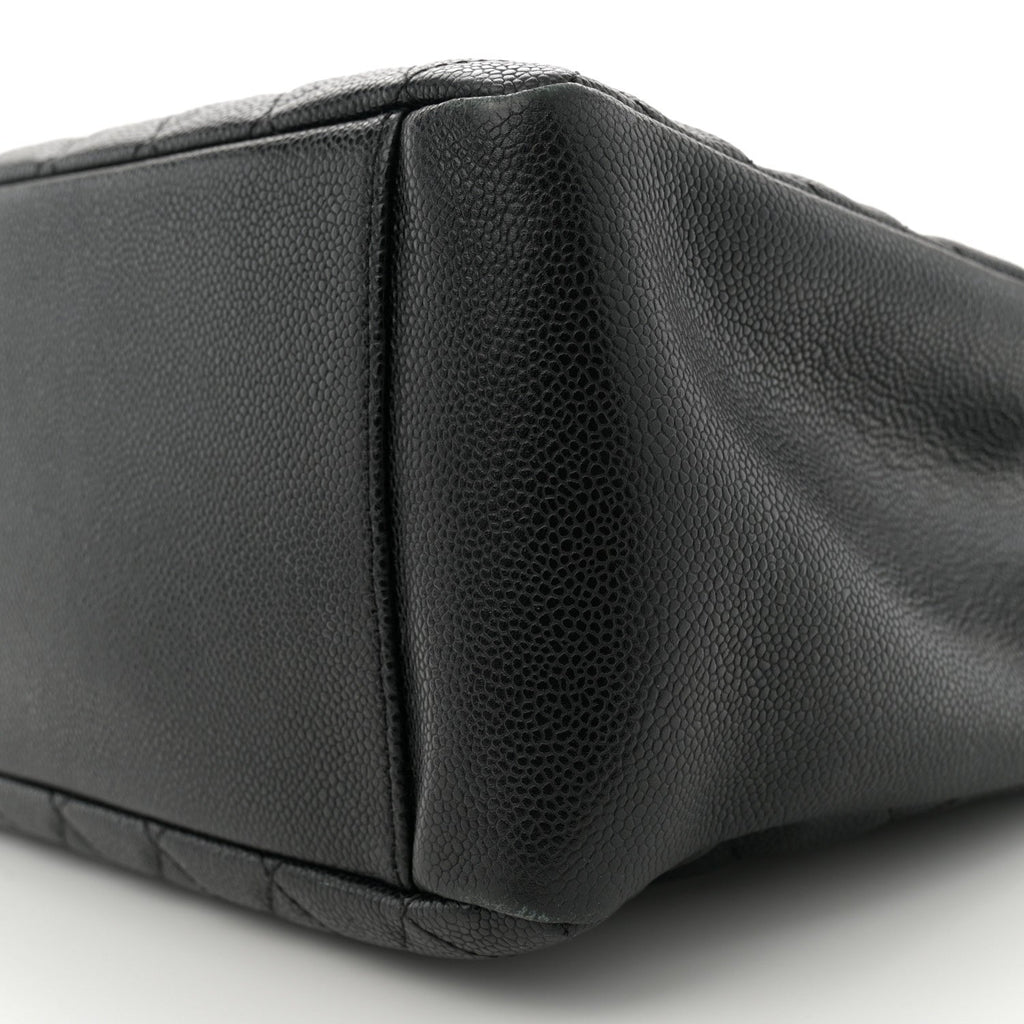 Caviar Quilted Grand Shopping Tote GST Black