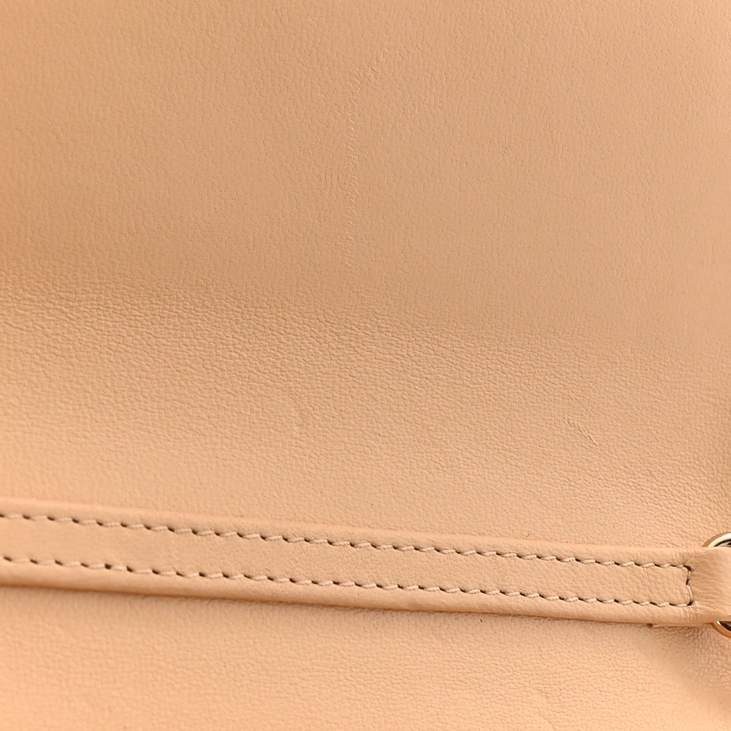 Lambskin Quilted Phone Holder Wallet on Removable Chain Beige