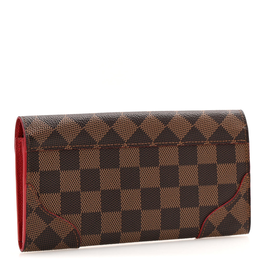 Damier Ebene Caissa Wallet Cherry