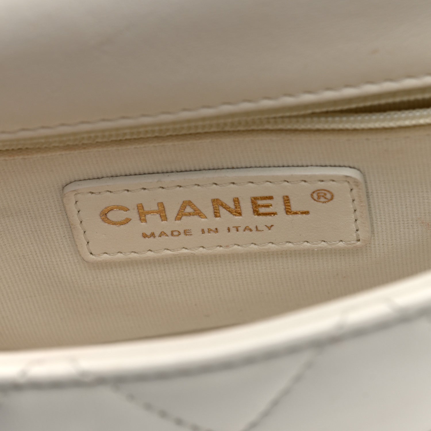 Lambskin Quilted CC Small Dynasty Flap White