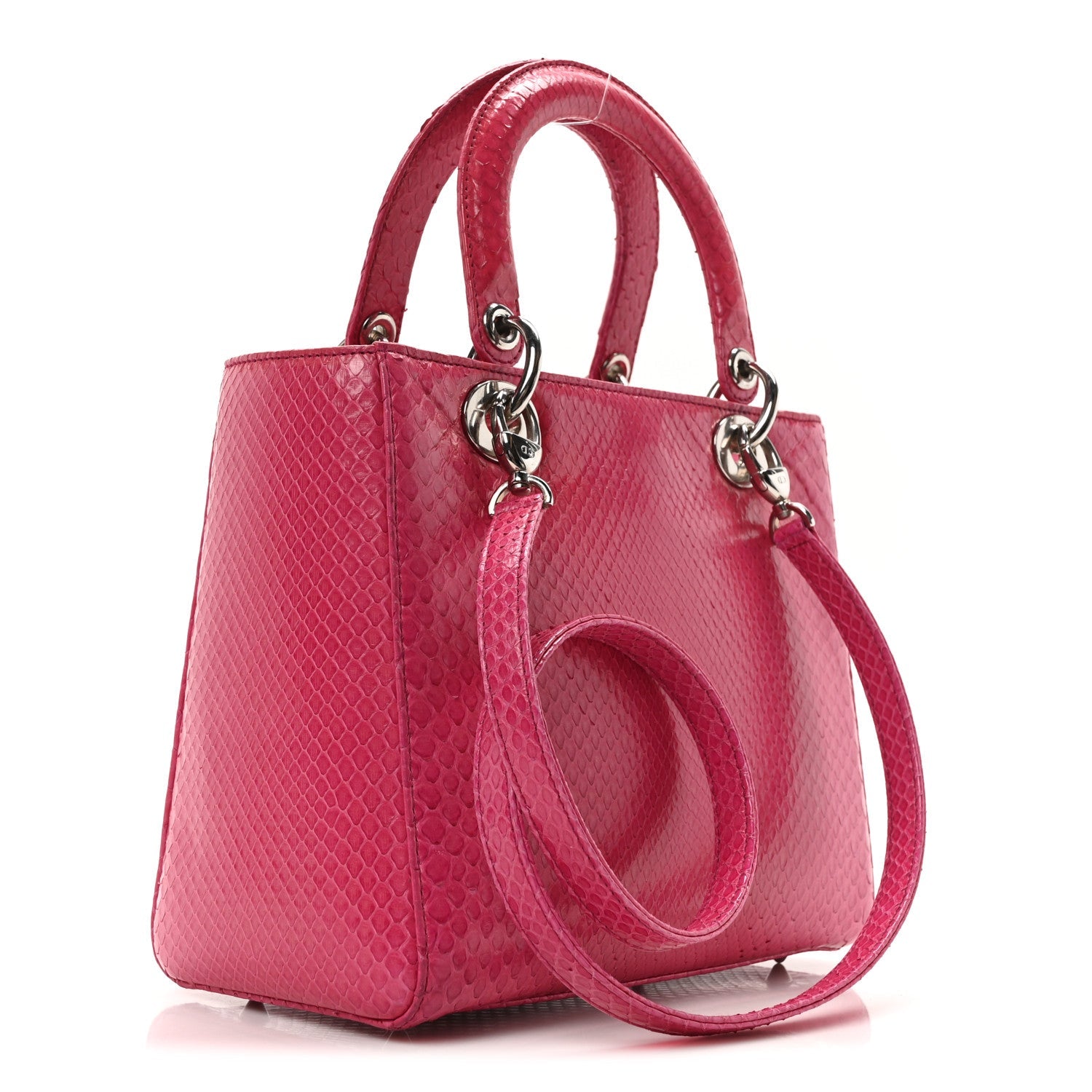 Snakeskin Medium Lady Dior Pink