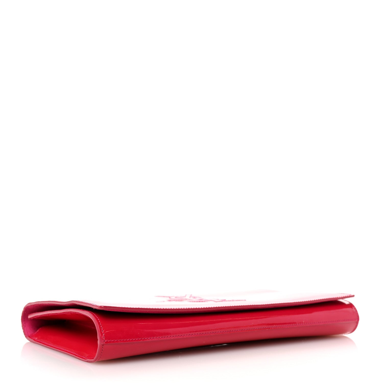 Patent Monogram Large Belle De Jour Clutch Fuchsia