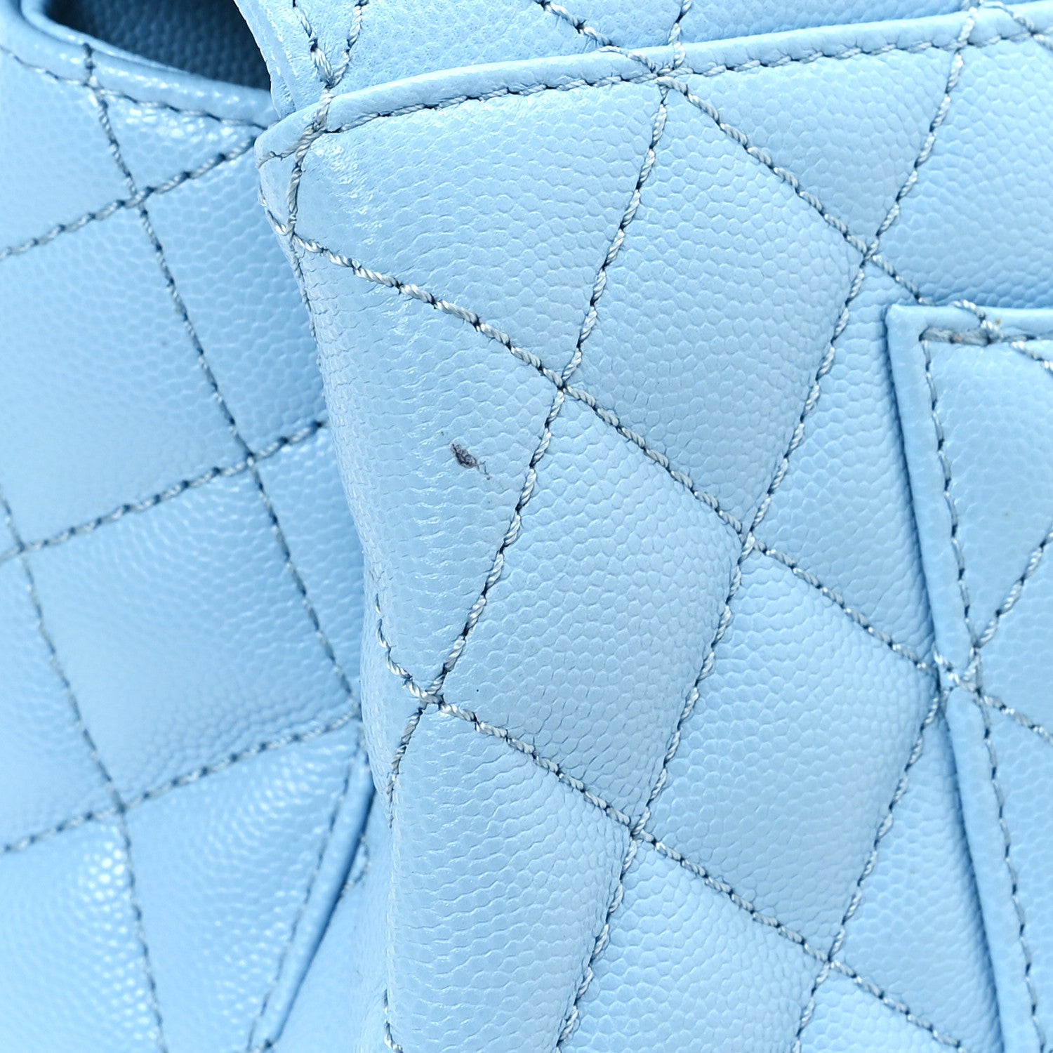 Caviar Quilted Small Coco Chain Handle Flap Blue