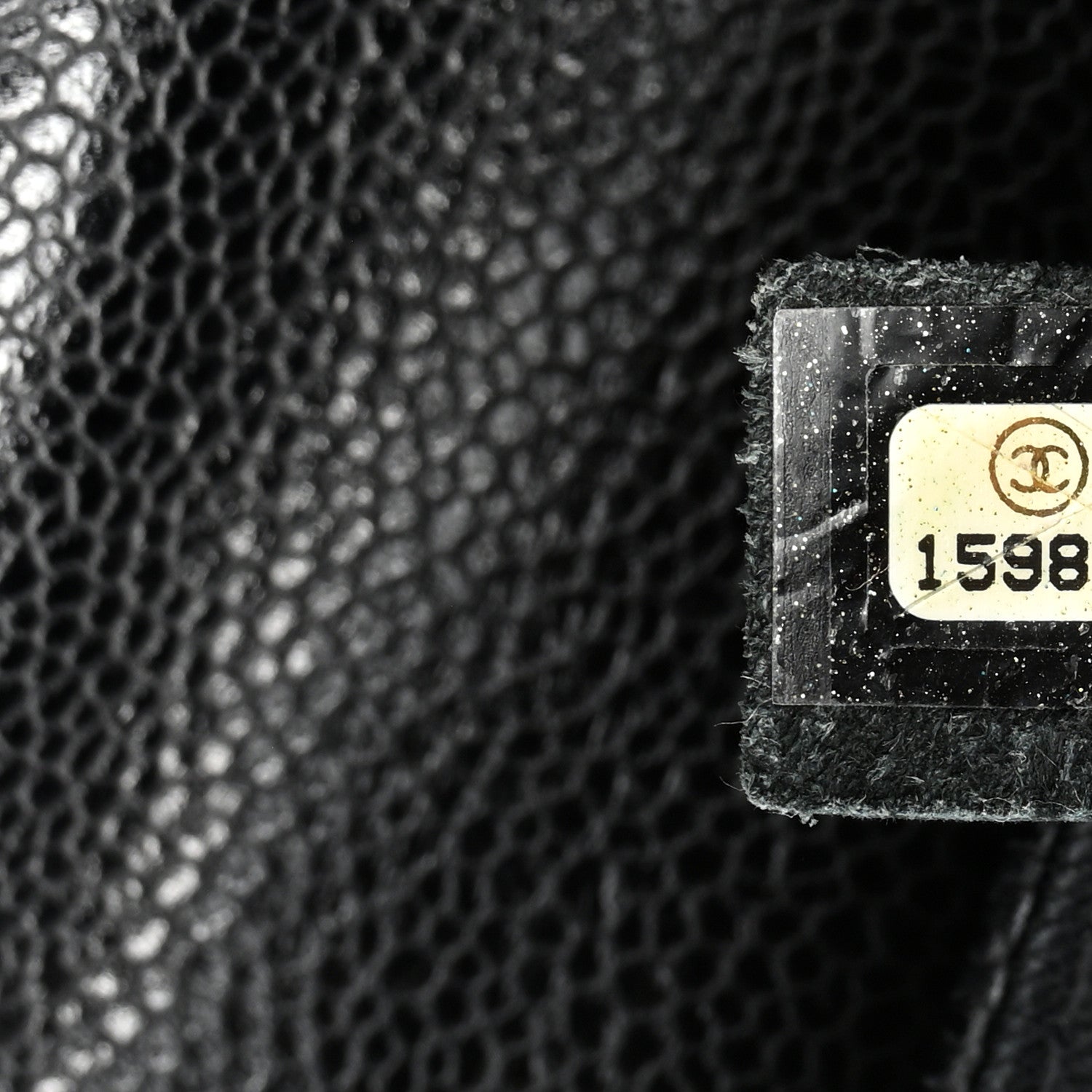 Caviar Half Moon Large Flap Black