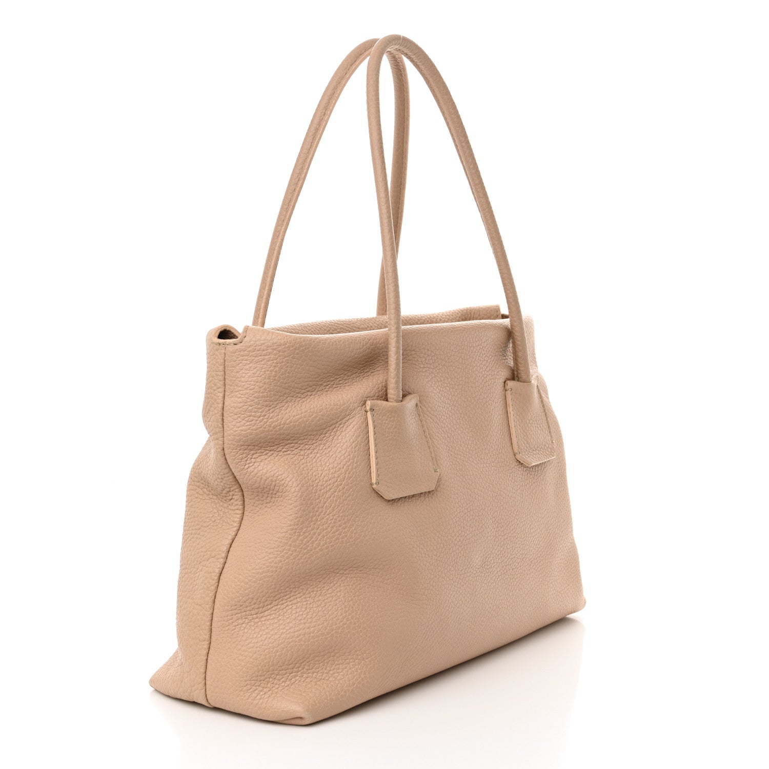 London Grainy Calfskin Medium Baynard Tote Nude