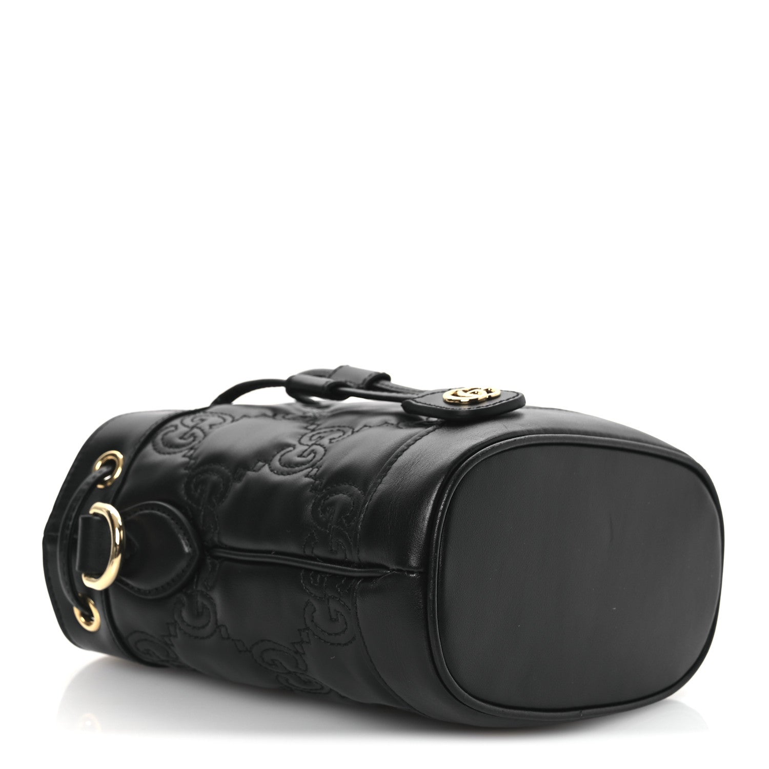 Calfskin GG Matelasse Bucket Bag Black