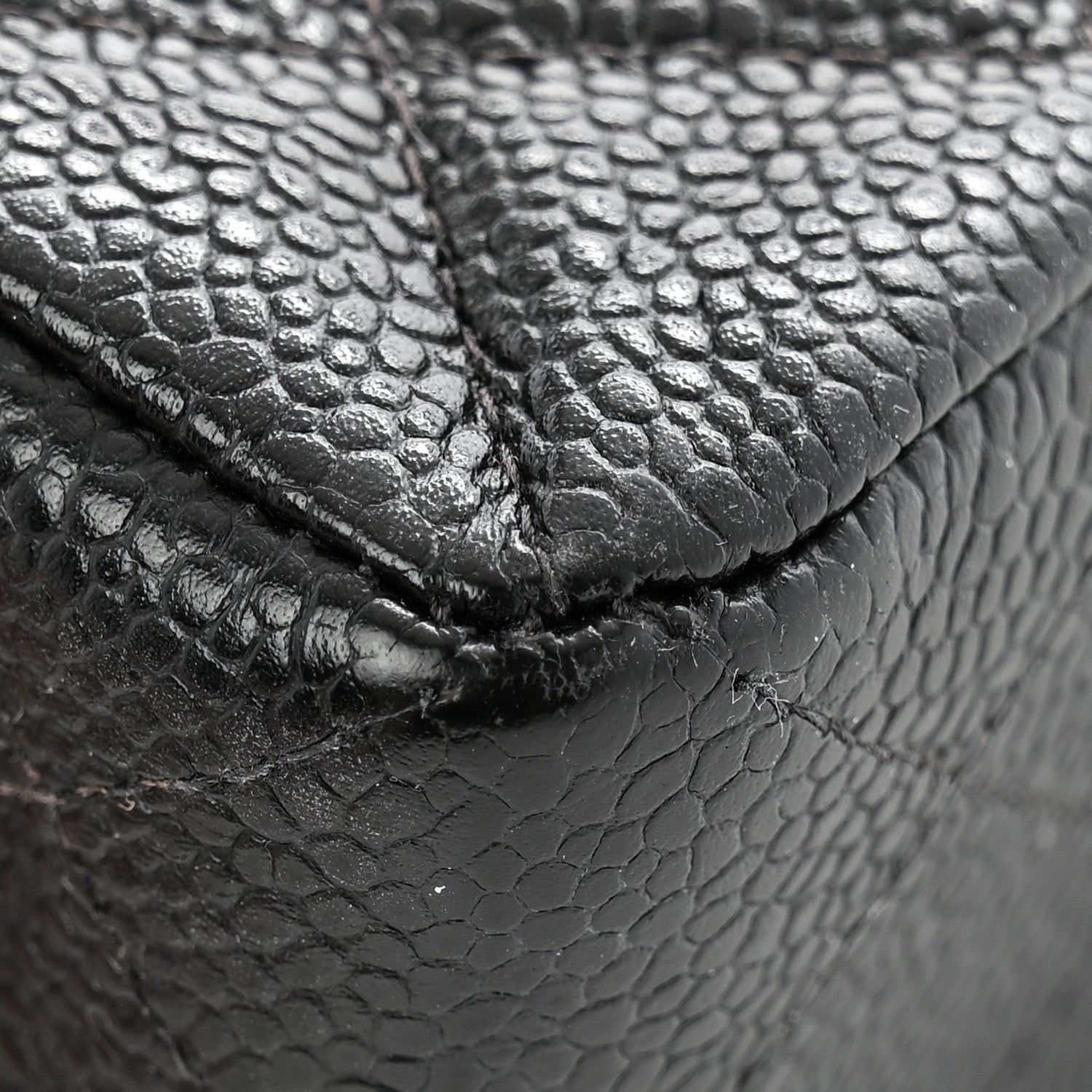 Caviar Quilted Small Double Flap Black