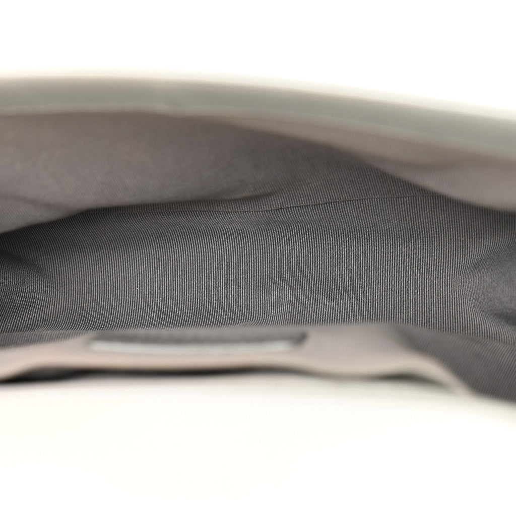Metallic Lambskin Quilted Medium Boy Flap Silver