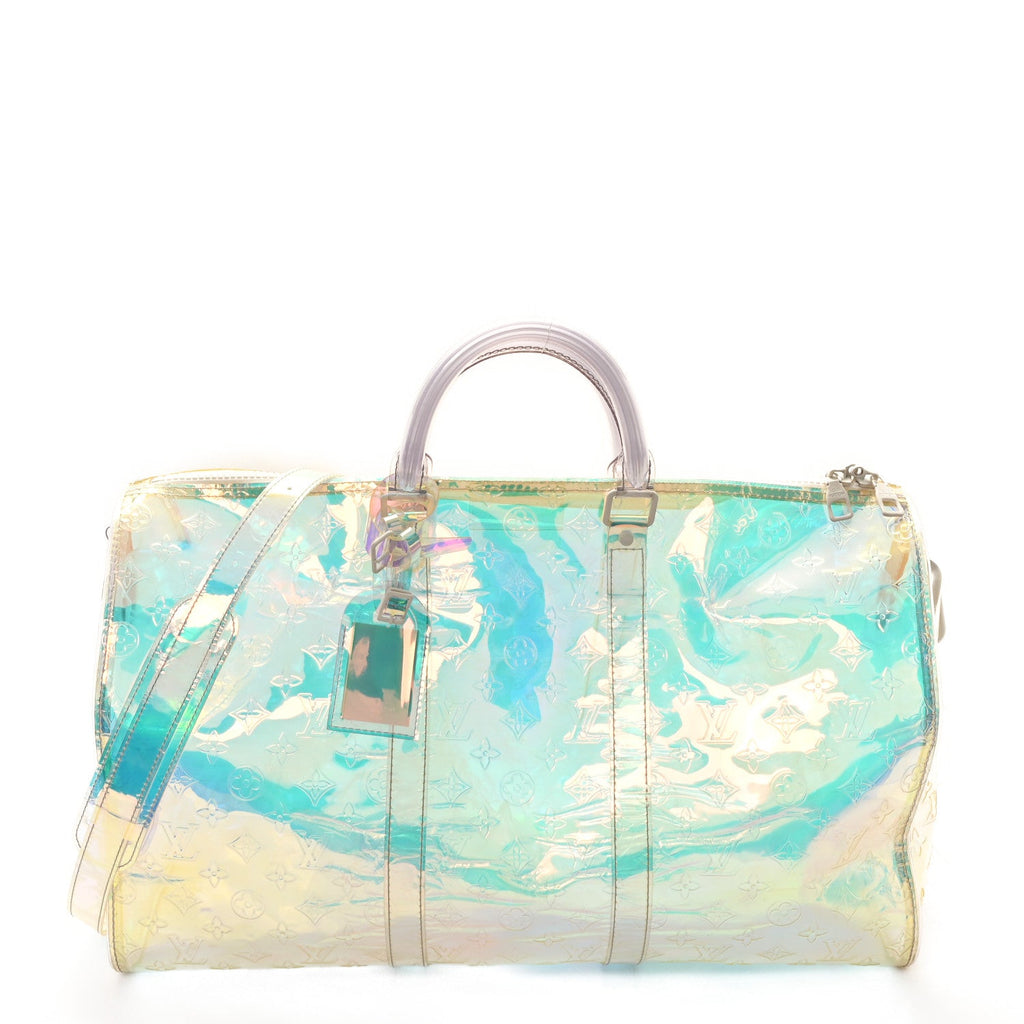 PVC Monogram Keepall Bandouliere 50 Iridescent Prism