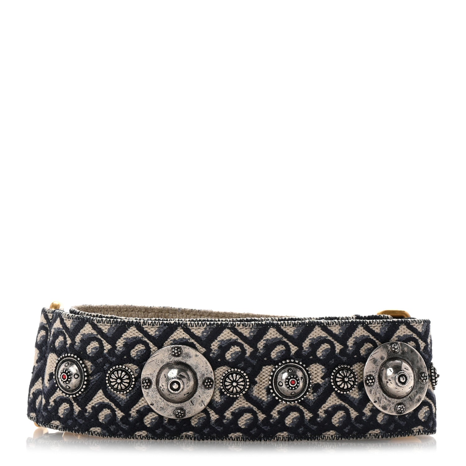 Oblique Studded Shoulder Strap Blue