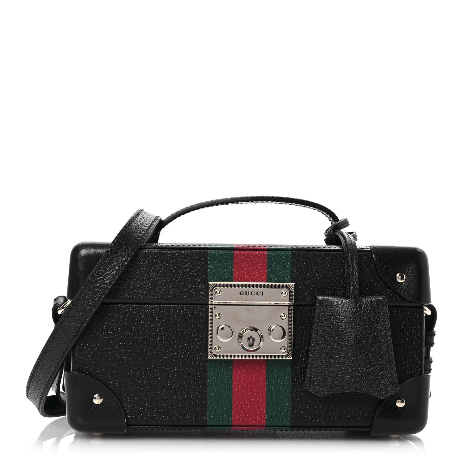 Grained Calfskin Web Savoy Jewelry Case Black