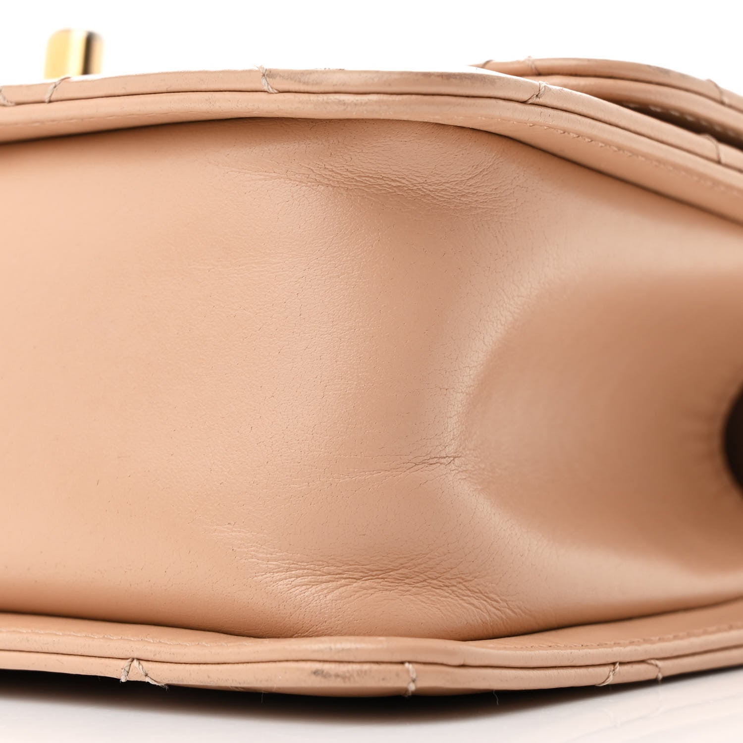Calfskin Quilted Mini Perfect Fit Flap Beige