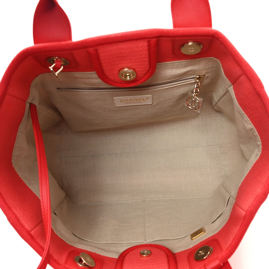 Mixed Fibers Small Deauville Tote Red