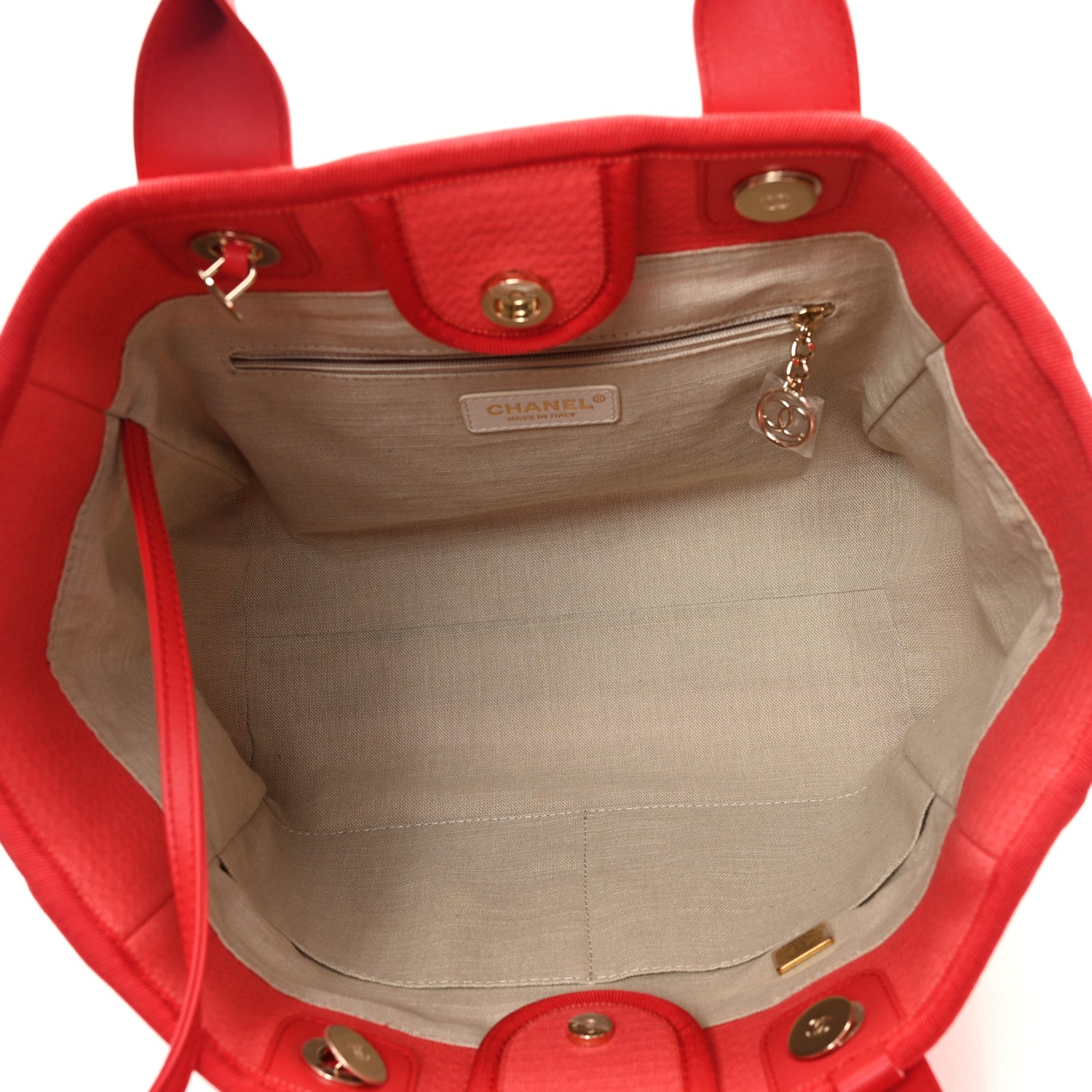 Mixed Fibers Small Deauville Tote Red