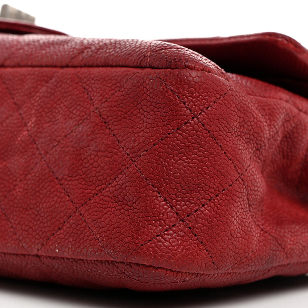Washed Caviar Quilted 2.55 Reissue 225 Bijoux Chain Flap Red