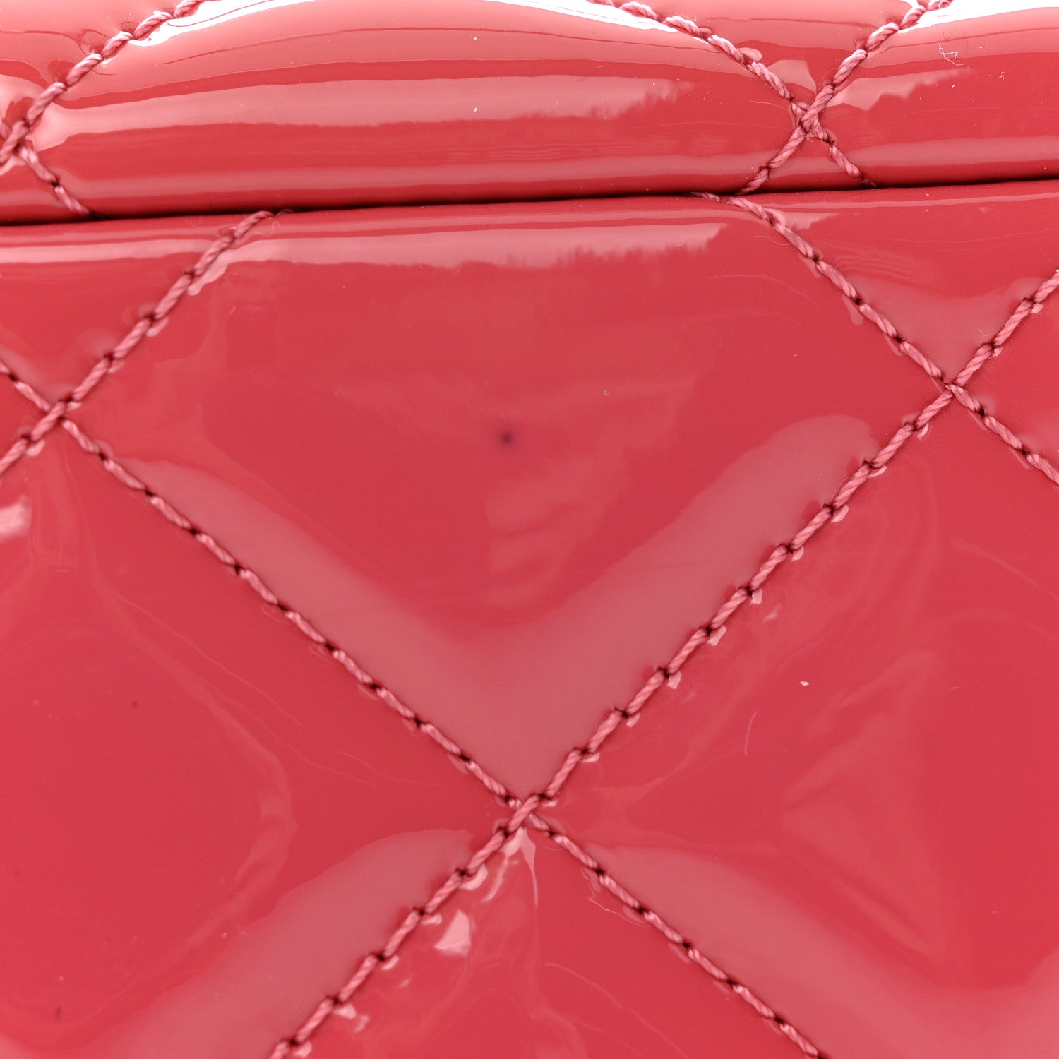 Patent Quilted Small Coco Shine Flap Pink