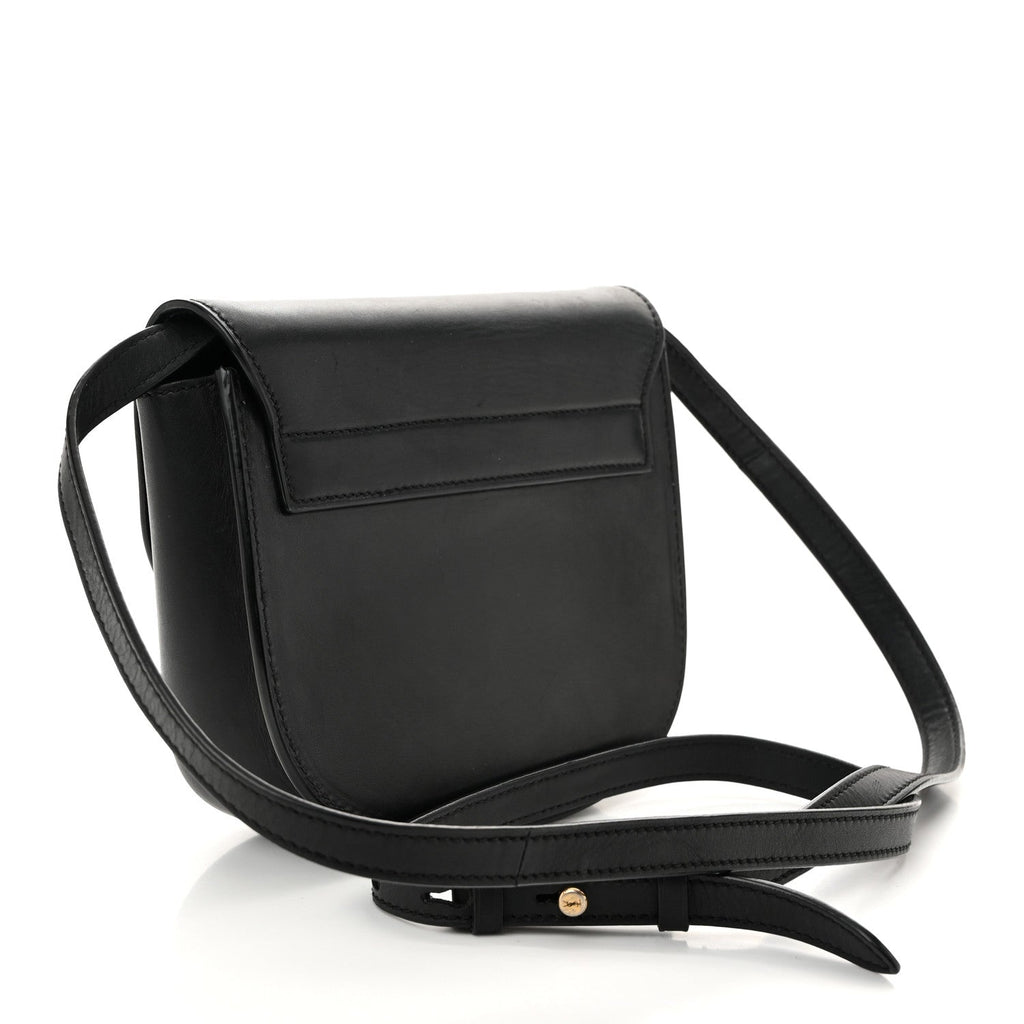 Smooth Calfskin Classic Monogram Small Kaia Satchel Black