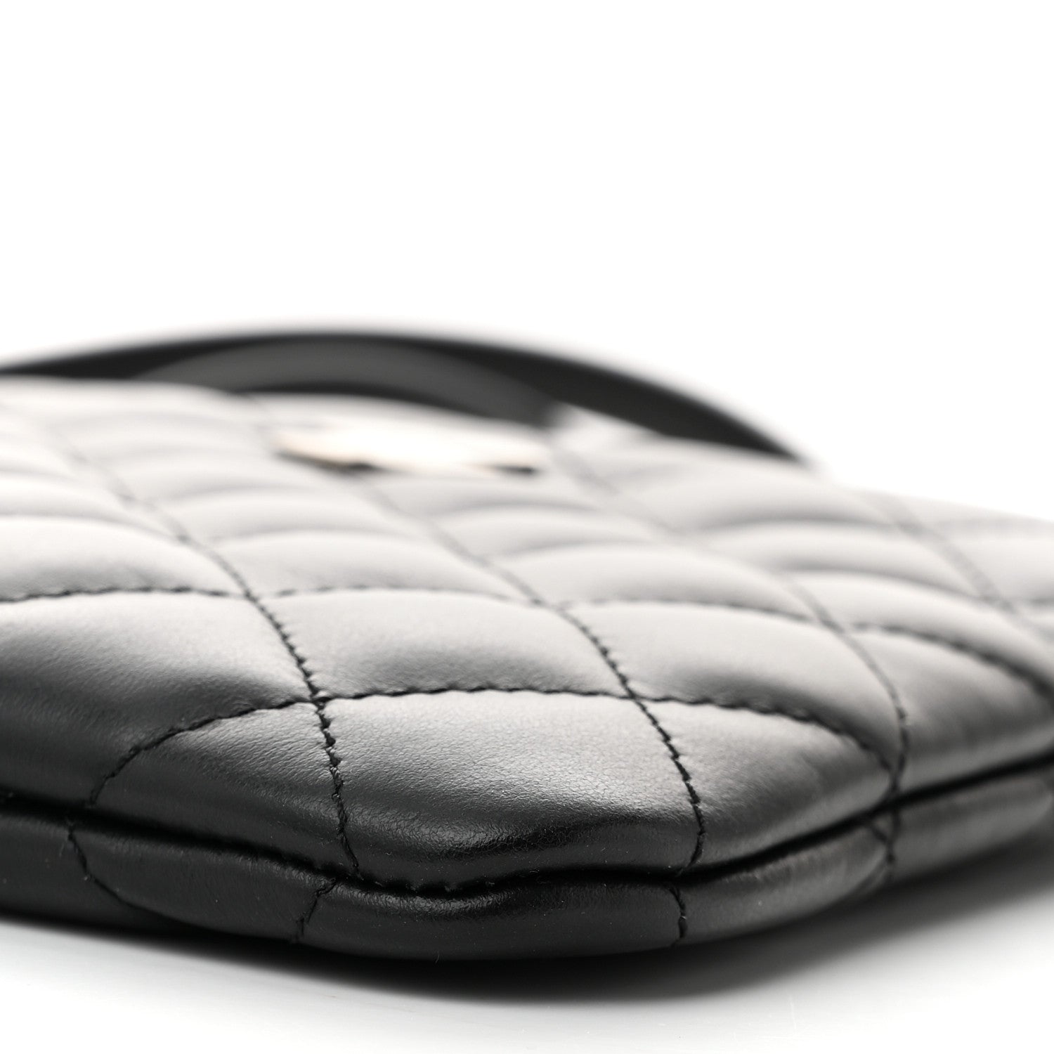 Lambskin Quilted Uniform Crossbody Bag Black
