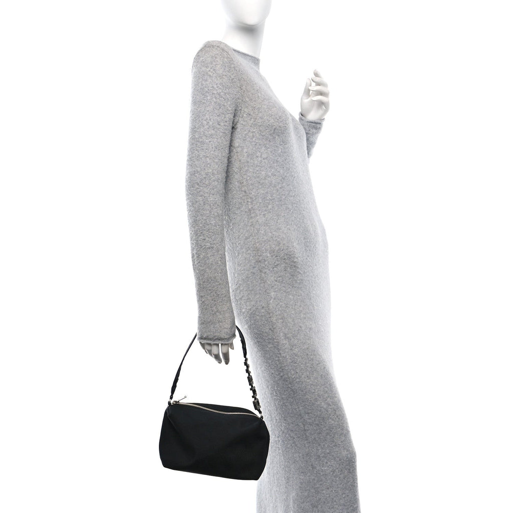 Nylon Canvas Heiress Sport Shoulder Bag Black