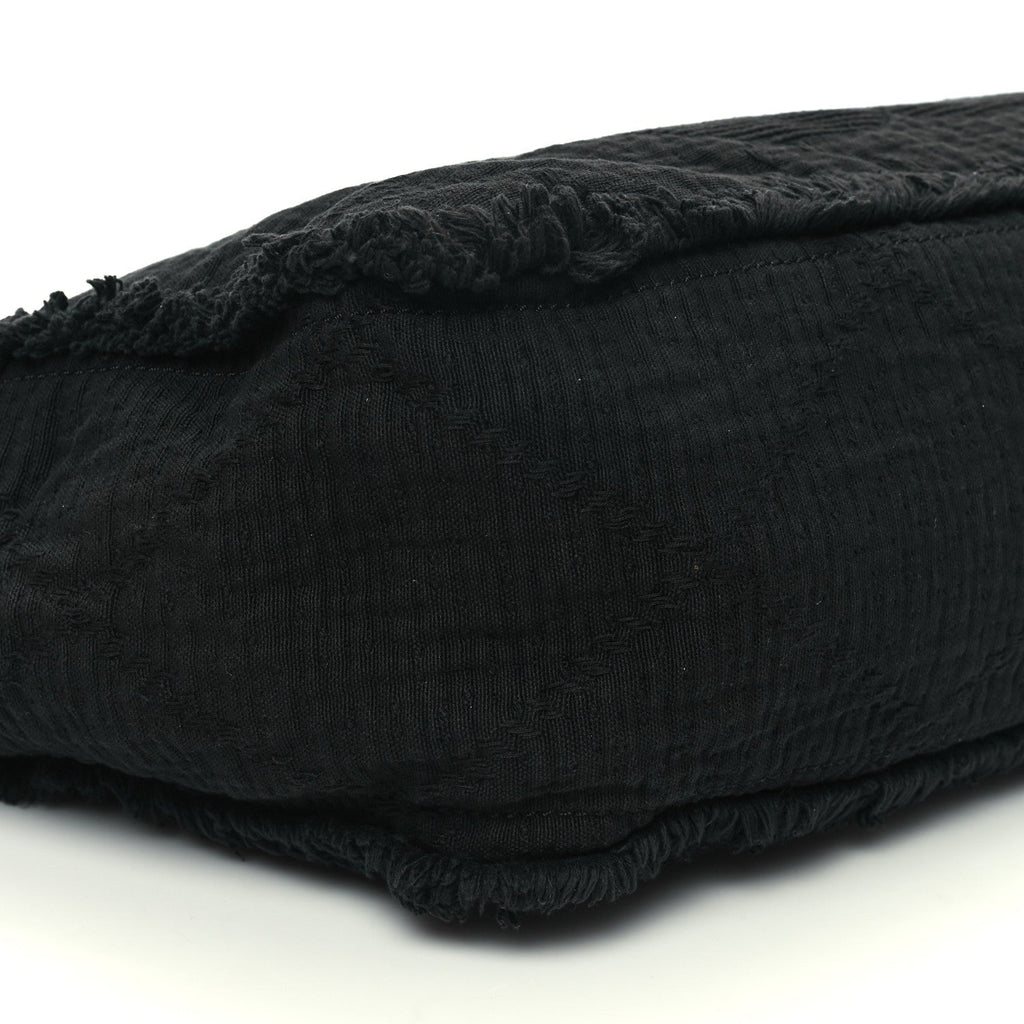 Canvas Large Double Face Shopping Tote Black