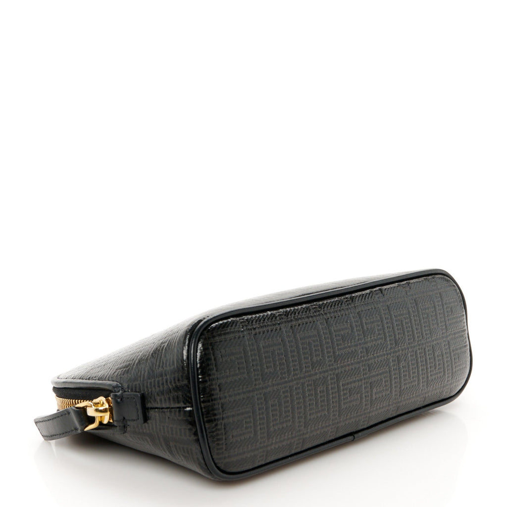 Coated Canvas Logo 4G Embossed Cosmetic Pouch Black