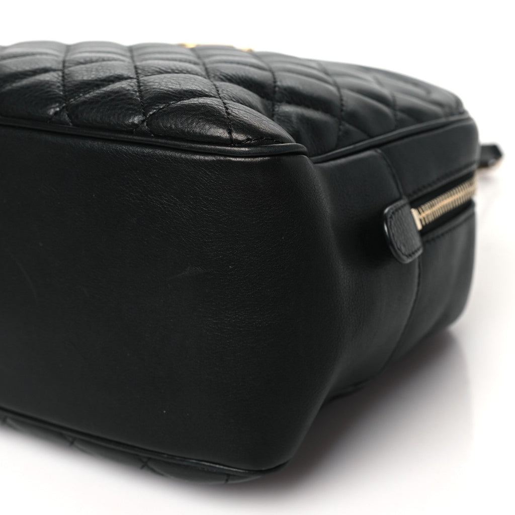 Calfskin Quilted CC Medium Vanity Case Black