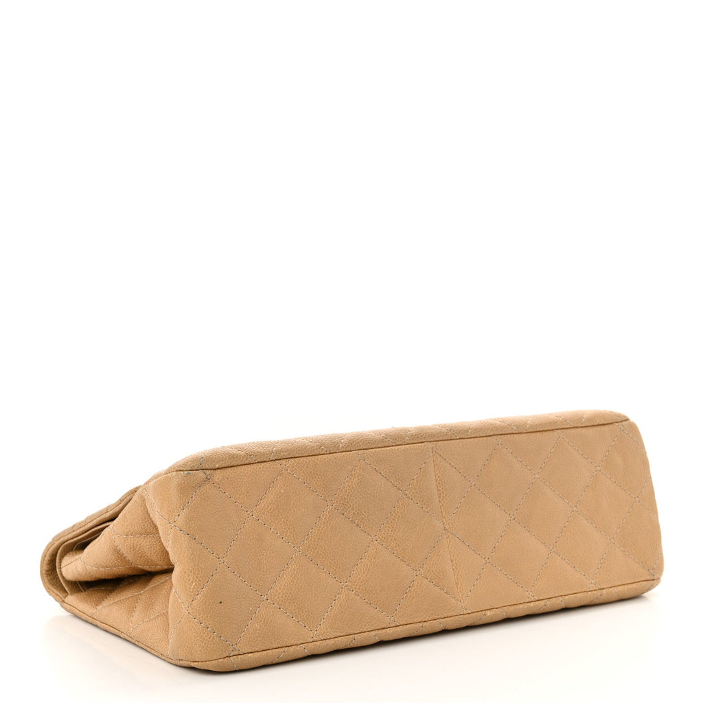 Caviar Quilted 2.55 Reissue 227 Flap Beige