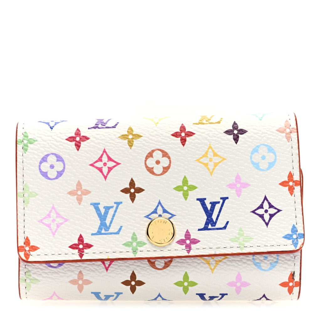 LV X TM Monogram Multicolor 6 Key Multicles Holder White