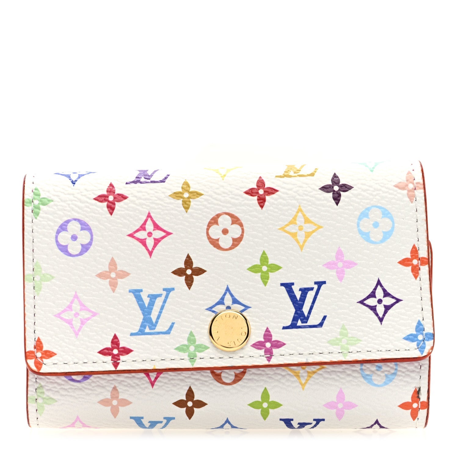 LV X TM Monogram Multicolor 6 Key Multicles Holder White