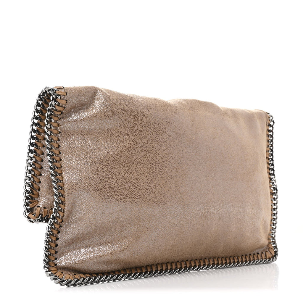 Shaggy Deer Falabella Fold Over Clutch Redwood