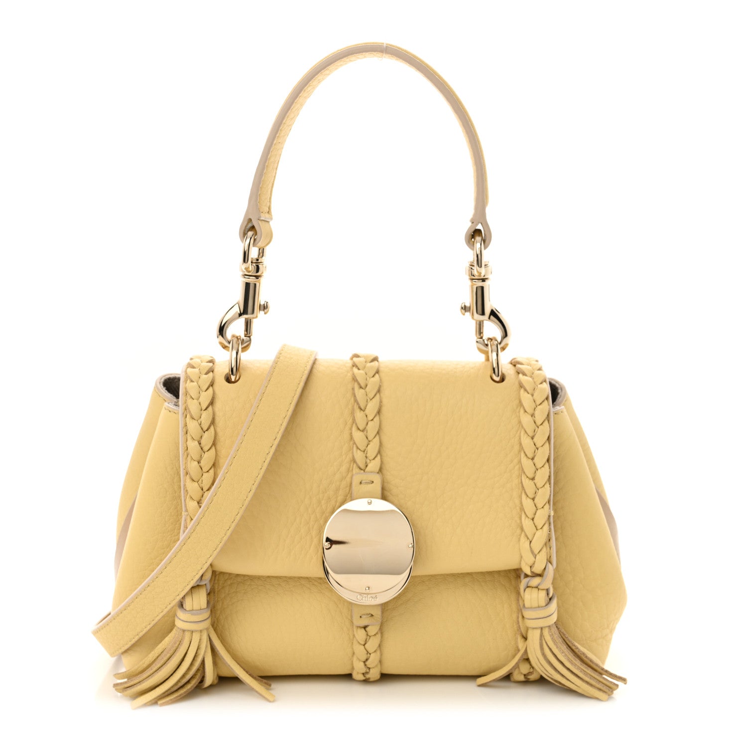 Grained Calfskin Mini Penelope Soft Shoulder Bag Softy Yellow