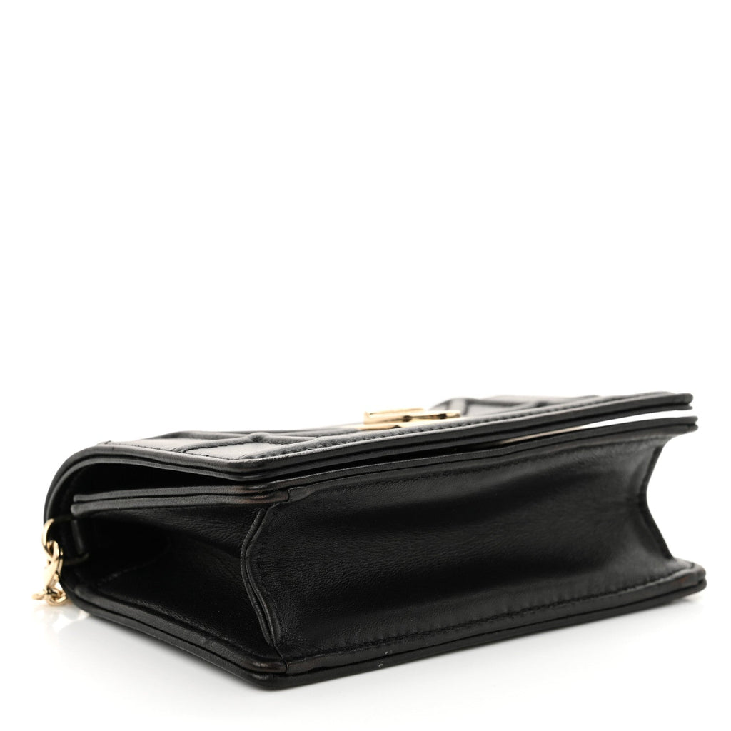 Lambskin Baby Diorama Flap Bag Black