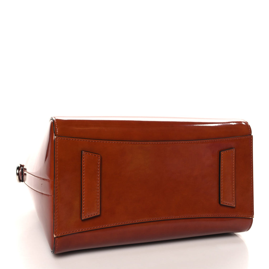 Shiny Lord Calfskin Small Antigona Tan