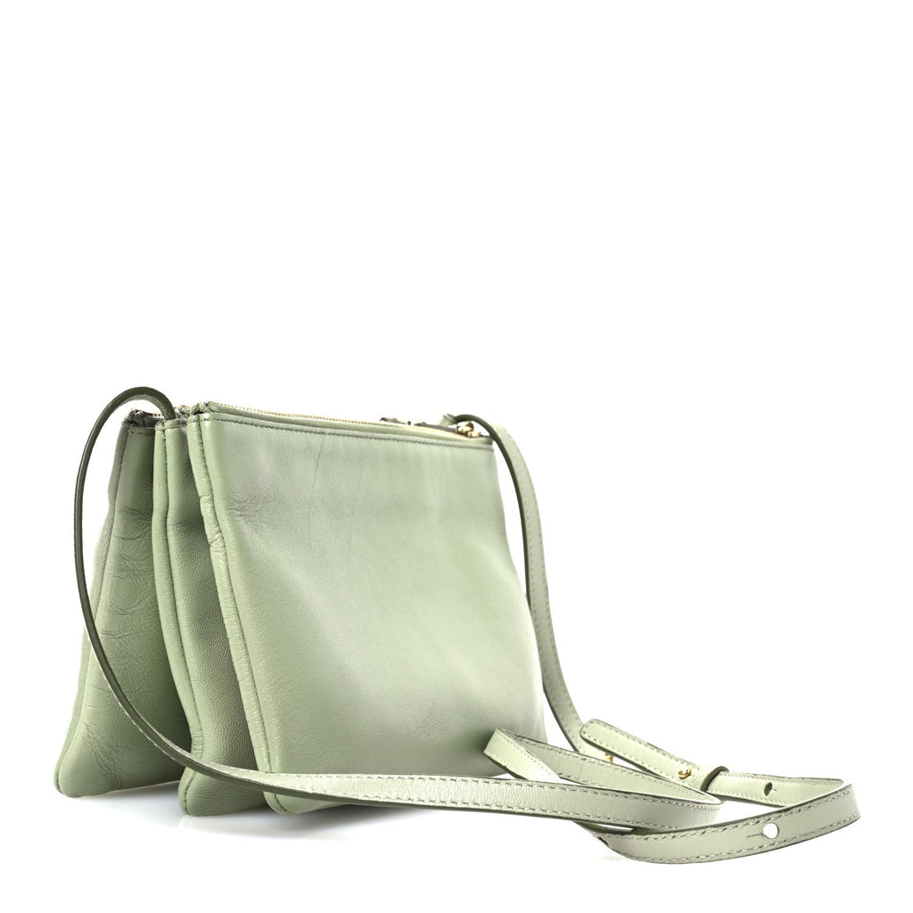 Lambskin Small Trio Crossbody Bag Pistachio