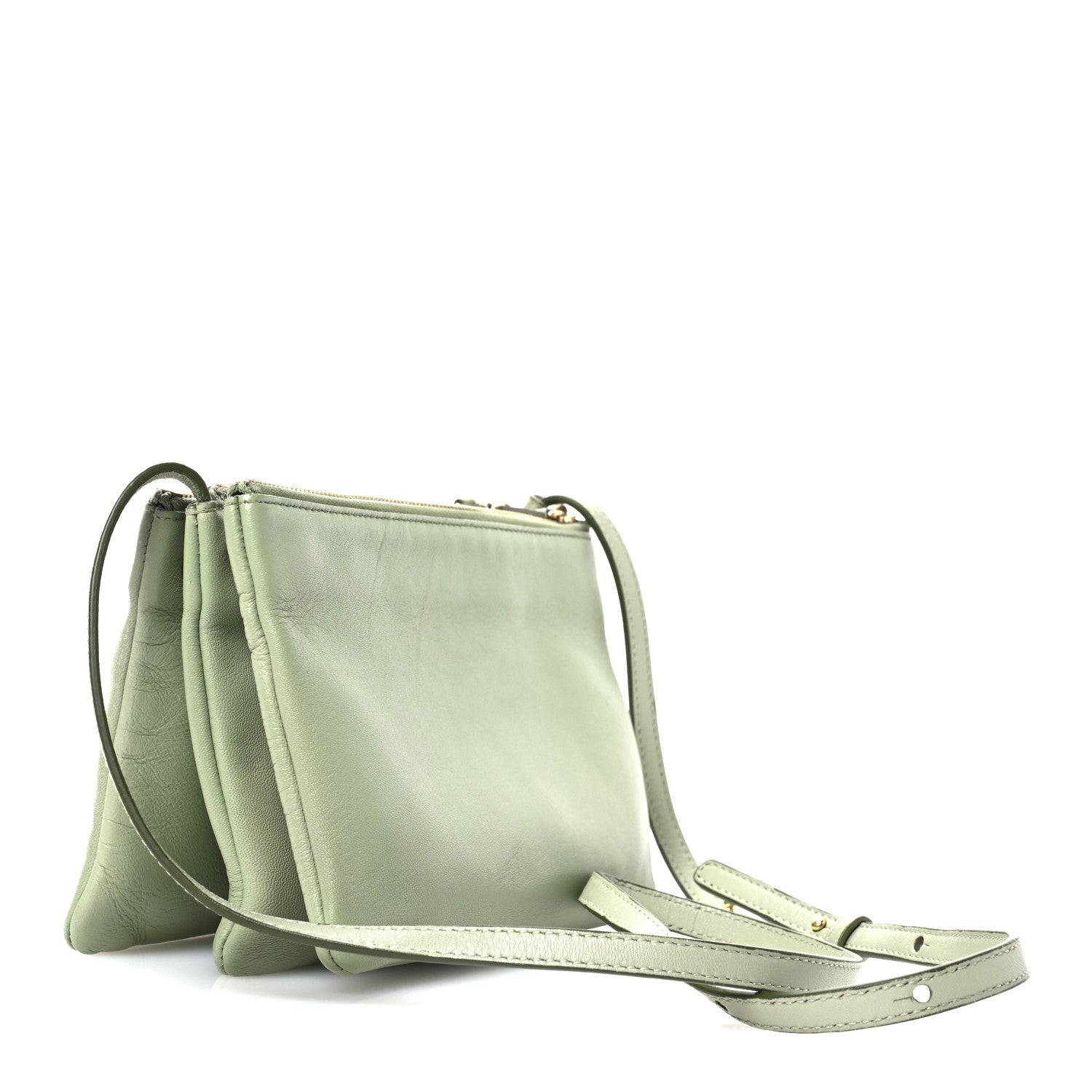 Lambskin Small Trio Crossbody Bag Pistachio