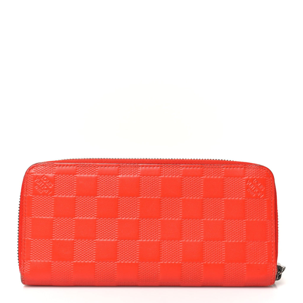 Damier Infini Zippy Vertical Wallet Magma