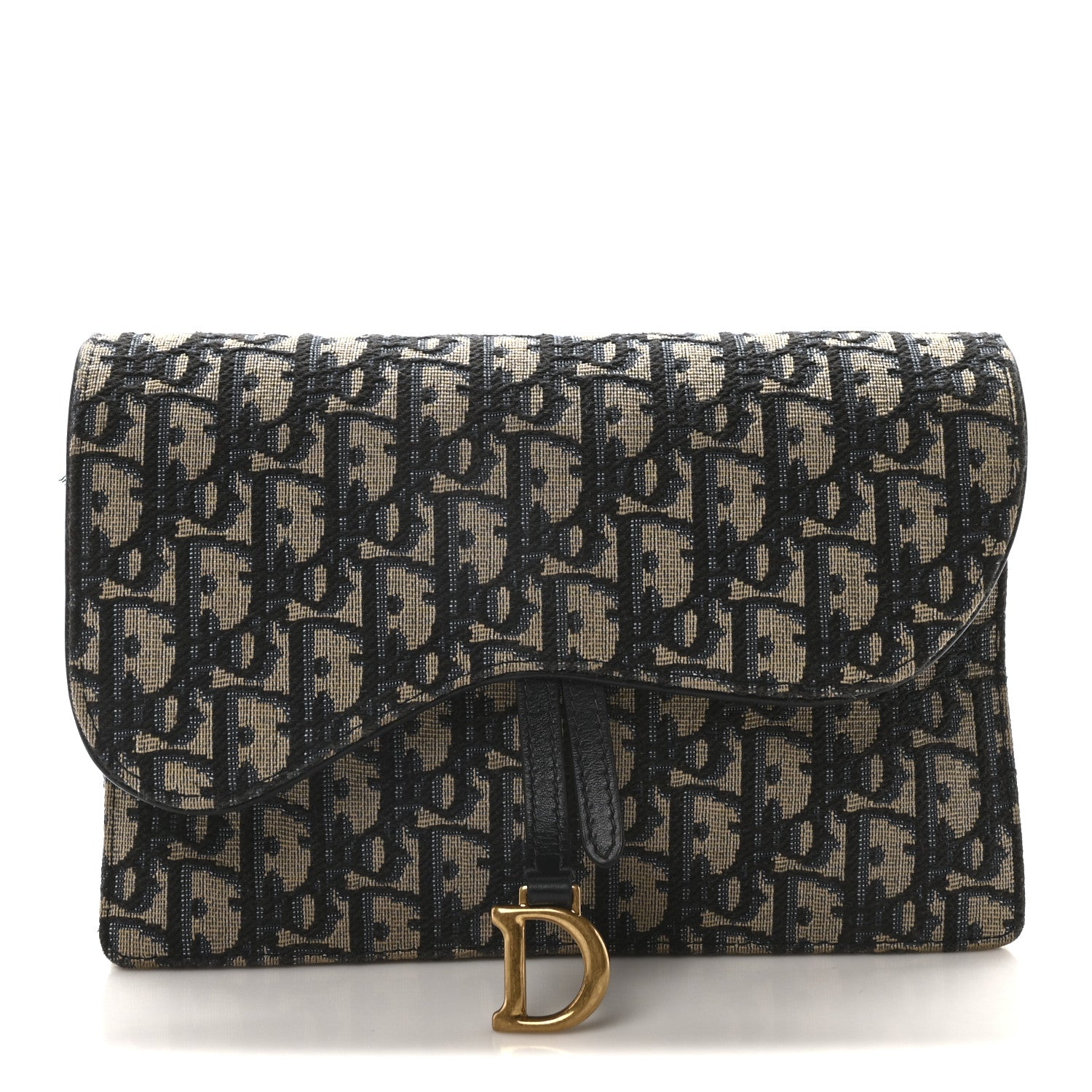 Oblique Saddle Chain Pouch Blue
