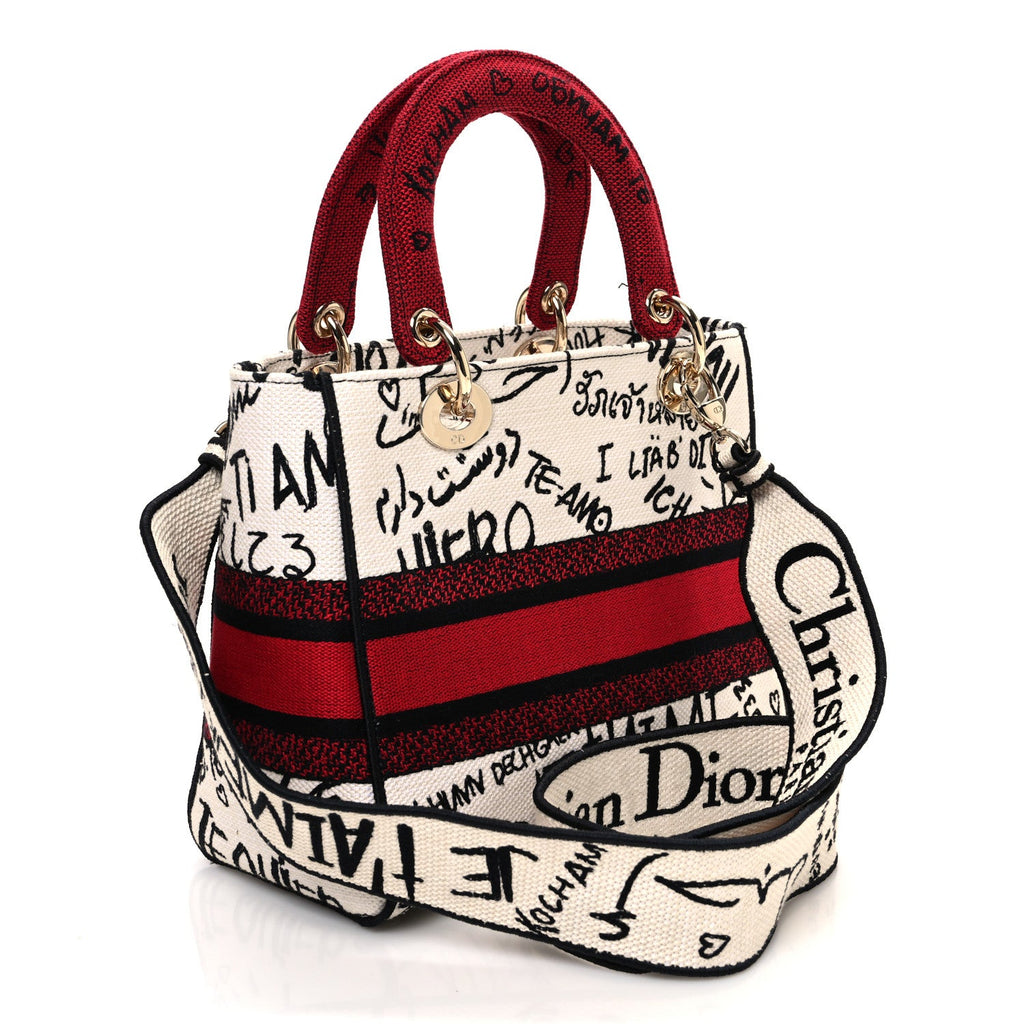 Canvas Medium DiorAmour Graffiti Lady D-Lite Latte